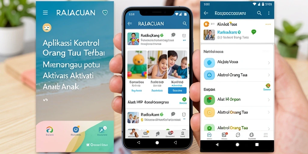Tampilan antarmuka RAJACUAN untuk kontrol orang tua yang sederhana dan efektif.